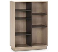 Etagère Bibliothèque Vigo 110x80 cm , étagère pour bureau, couleur Chêne et Gris
