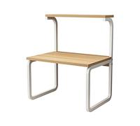 Étagère blanche à 3 niveaux pour four à micro-ondes - Support de cuisine multifonction et idéal pour imprimantes et appareils électroménagers Design compact pour la maison et le bureau