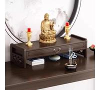 Étagère Bouddha, Autel De Sanctuaire Robuste Et Résistante, Résistante Aux Chocs Convient for La Vénération Dans Les Salons Et Les Balcons(Walnut,SINGLES DRAW-IN_27.2IN)