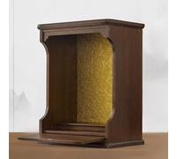 Étagère Bouddha, Cabinet en Bois pour la Maison, Niche d'offrandes bouddhistes, Statue de Guan Gong et Guanyin pour la présentation d'encens et d'hommages(Black Walnut,35x29.5x47cm)