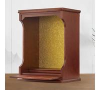 Étagère Bouddha, Cabinet en Bois pour la Maison, Niche d'offrandes bouddhistes, Statue de Guan Gong et Guanyin pour la présentation d'encens et d'hommages(Red,29x26.5x42.5cm)