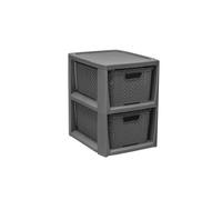 Etagère - BranQ - Design Moderne - 2 Paniers Anthracite - Haute Qualité