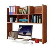 Etagere Bureau a Poser sur Bureau, Étagère de Bureau Multifonctionnelle à 3 Niveaux pour Écran D'ordinateur, Idéale pour les Études, le Bureau, la Résidence(Brown,90*90*20cm/35*35*8in)