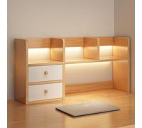 Étagère bureau,étagère de rangement multicouche,bibliothèque sur bureau,bureau étagère,etagere a poser sur meuble,mini bibliothèque,étagère de rangement de bureau ,étagère de rangement de bureau(Wood