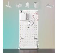 Etagere Bureau Pegboard Accessoires Inclus Se Fixe sur Un Bureau Ou Peut Être Utilisé Debout Longueur : 20/41/62 Cm for Les Bureaux À Domicile Installation sans Perçage(White,20.7 * 42.5cm)