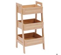 Etagère Cane 3 niveaux H80cm bois clair