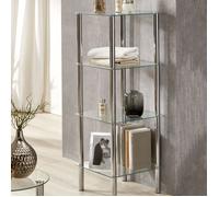 Etagère 4 Niveaux en Verre "Eliot" 107cm Transparent