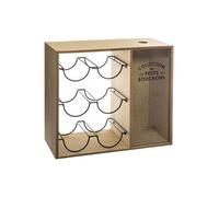 Atmosphera Porte-bouteilles "Loft" métal beige 6 bouteilles