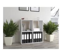 Étagère Casier Fonctionnelle Bibliothèque Chambre/Bureau/Salon - Dimensions : 75x74x30 Meuble - Marion Blanc