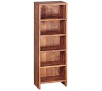 Étagère CD en bois massif FineBuy - Sheesham - 30x90x17cm - Marron - Contemporain - Design