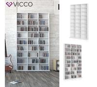 Étagère CD étagère média étagère debout pour DVDBluRay Blanc étagère mural Vicco