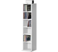 Étagère CD 'Tynset' 90 x 20 x 20 cm Étagère sur pied avec 6 compartiments Blanc