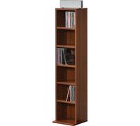 Étagère CD 'Tynset' 90 x 20 x 20 cm Étagère sur pied avec 6 compartiments imitation noyer