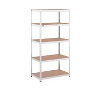 Étagère charge lourde - 100 x 60 x 200 cm - Supporte 5 x 150 kg - Gris | MSW