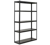 Étagère Charge Lourde 200x120x40 cm avec 5 Plateaux MDF Springos | Structure en acier avec charge totale 750 kg, modulable en deux étagères pour cave, garage et atelier