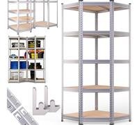 Étagère charge lourde acier et MDF 180x70x40cm 5 plateaux modulable max. 875 kg étagère d'angle garage atelier outils bricolage