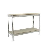 Étagère charge moyenne 500 à 600kg - 900x1500x450 - 2 niveaux Bois - SIMON RACK - 8435104956557