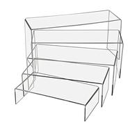 Etagere Chaussure Support de montage d'affichage en plastique transparent | Vitrine de bijoux en forme de U for figurines de chaussures de cupcake(5PCS)