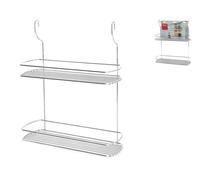 Metaltex – Étagère Lonardo – Large 2 niveaux – Chromée