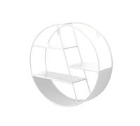 Étagère circulaire flottante arrondie - Étagère suspendue ronde de style pour livres, étagère circulaire à 4 niveaux, étagères flottantes en bois pour salon, salle de bains et chambre à coucher, déco