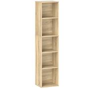 Etagère colonne 5 compartiments BILL aspect bois