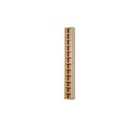 Etagère colonne armoire de rangement CD 12 compartiments 21L x 20l x 175H cm capacité max. 204 CD coloris hêtre