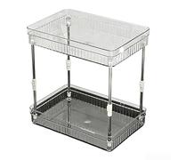 Étagère compacte à plusieurs niveaux pour comptoir de salle de bain pour organiser efficacement le maquillage, les soins de la peau et les articles de toilette dans des espaces restreints (2 niveaux