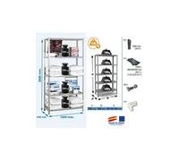 - Etagère Confort 2000x1000x300mm Gris foncé Charge 100Kg - COMFORT PLUS 5/300