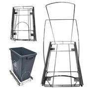 Étagère coulissante coulissante pour étagère coulissante 41,9 x 40,1 x 27,9 cm, étagère en métal réglable sous armoire avec poignée (poubelle non incluse)