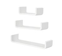 etagère cube HOMCOM Bois 60x15x10cm Blanc