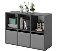 Etagère cube Loni 2x3 gris Gris G