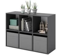Etagère cube Loni 2x3 gris Gris G