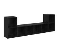 vidaXL Ensemble meuble TV 4 pcs Chêne Noir 72 x 35 x 36.5 cm