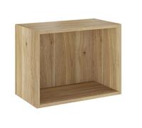 Etagère cube murale, meuble étagère coloris chêne Mauvella - Longueur 50,50 x profondeur 27,90 x hauteur 38 cm