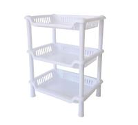 étagère cuisine à poser Étagères de rangement rectangulaires en plastique à trois ou quatre niveaux support décoratif adapté à la cuisine à la salle de bain et à la chambre à coucher Étagères
