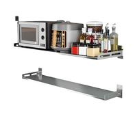 Étagère Cuisine Inoxydable Étagère Métallique Murale Amovible, Range Cuisine pour Organisateur Et Rangement Restaurant, Bar, Maison, Garage Et Buanderie(90x25cm/35.4x9.8in)