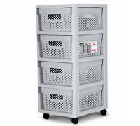 Curver Étagère Infinity 4 tiroirs 4×11 L 36×30×69 cm gris