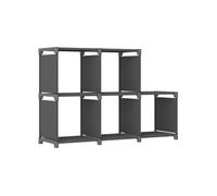 Etagère d affichage 5 cubes Gris 103x30x72,5 cm Tissu