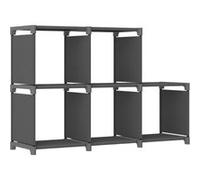 vidaXL Étagère d'affichage 5 cubes Gris 103x30x72,5 cm Tissu 322604
