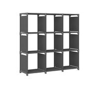 Etagère d affichage 9 cubes Gris 103x30x107,5 cm Tissu