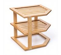 FIVE Simply Smart - Étagère d'Angle 2 Niveaux "Slant" 25cm Naturel Naturel G
