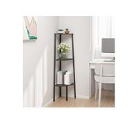Etagère d angle 3 niveaux Noir 45,5x31,5x120 cm