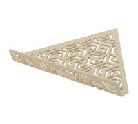 Étagère d’angle de douche en aluminium, couleur sable, avec barre de retenue - TI-SHELF PENTA