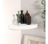 Étagère d angle flottante blanc 25x25x3,8 cm MDF Blanc G