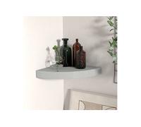 vidaXL Étagère d'angle flottante MDF 25x25x3,8 cm Gris