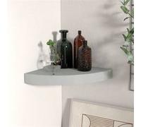 vidaXL Étagère d'angle flottante MDF 25x25x3,8 cm Gris