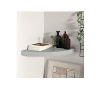 Etagère d angle flottante gris 35x35x3,8 cm MDF