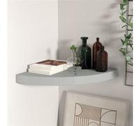 vidaXL Étagère d'angle flottante gris 35x35x3,8 cm MDF