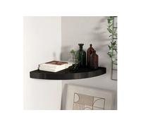 Etagère d angle flottante noir 35x35x3,8 cm MDF