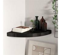 vidaXL Étagère d'angle flottante 35x35x3,8 cm MDF Noir